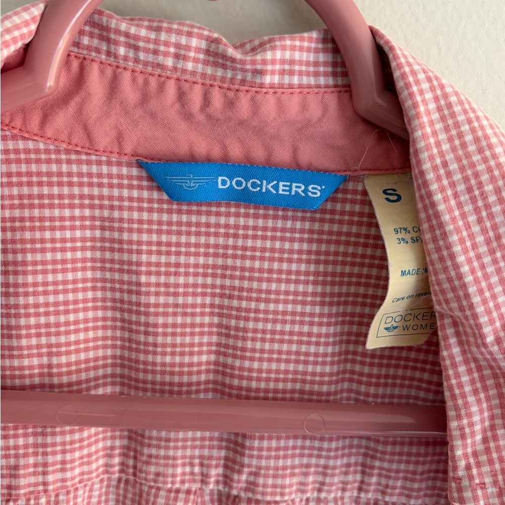 Vintage Pink Plaid 3/4 Sleeve Shirt - Picture 4 of 6